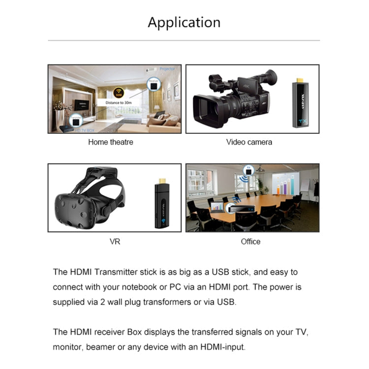 Measy W2H Nano 1080P HDMI 1.4 3D Wireless HDMI Audio Video Transmitter Receiver Extender, Transmission Distance: 30m,