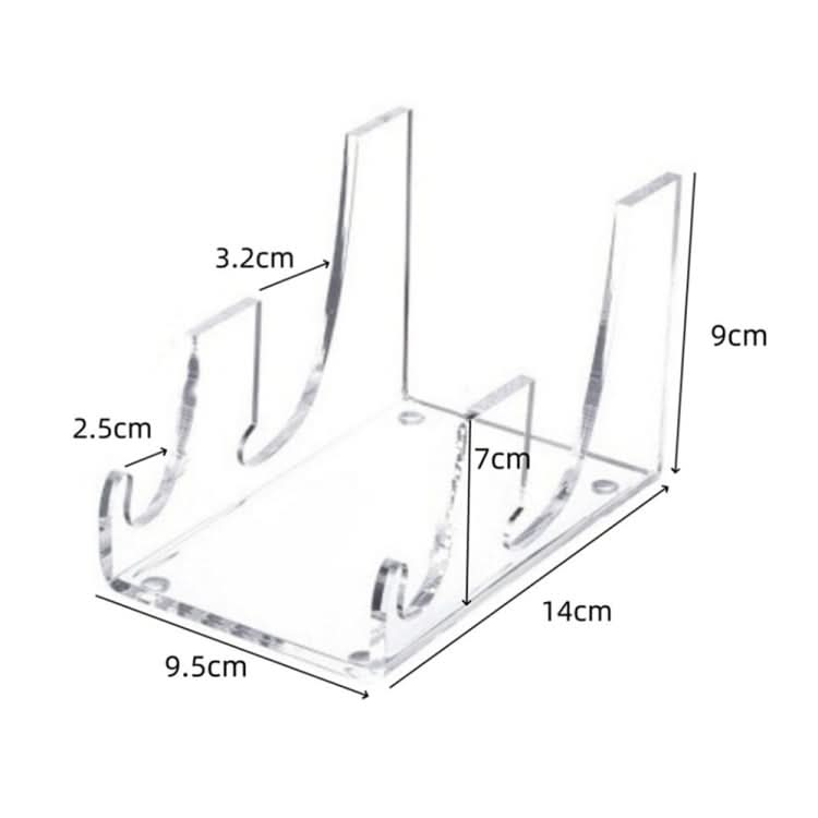 Acrylic Transparent Plate Storage Rack Tableware Display Stand Reluova