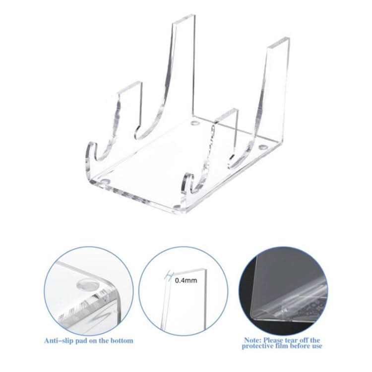 Acrylic Transparent Plate Storage Rack Tableware Display Stand Reluova