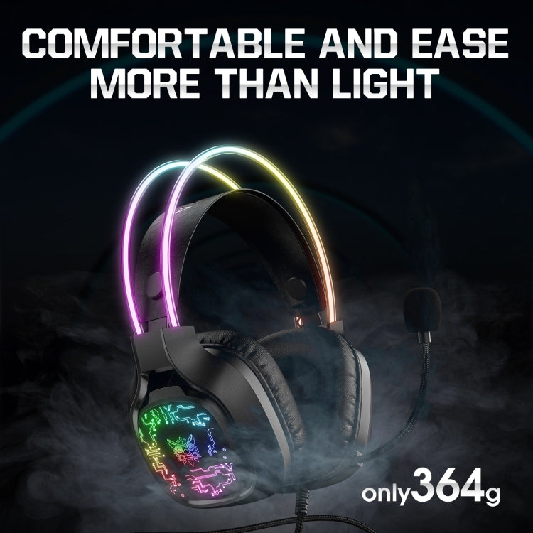 ONIKUMA X22 USB + 3.5mm Colorful Light Wired Gaming Headset with Mic, Cable length: 1.8m My Store