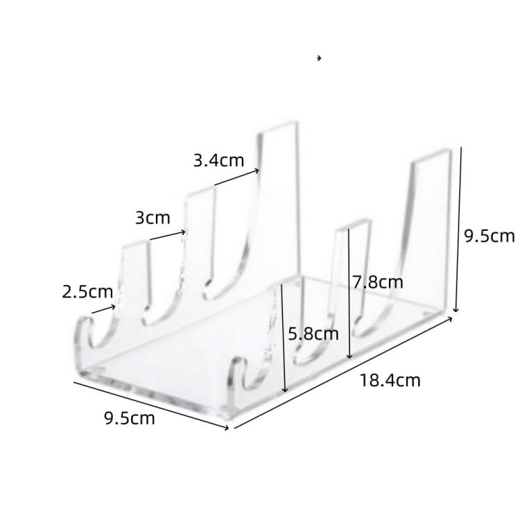 Acrylic Transparent Plate Storage Rack Tableware Display Stand