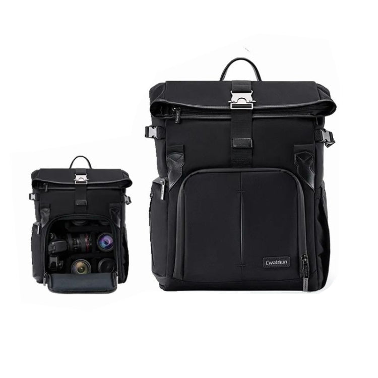 Cwatcun D95 Large Capacity Photography Backpack Shoulders Laptop Camera Bag