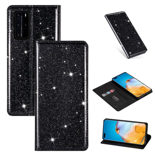 Ultrathin Glitter Magnetic Horizontal Flip Leather Case with Holder & Card Slots, Series 3 My Store