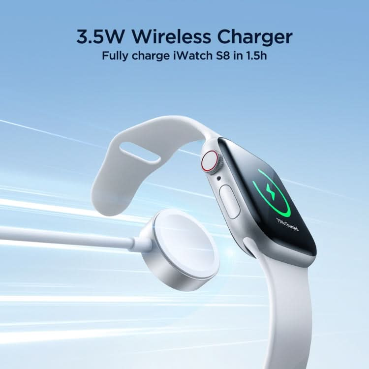 JOYROOM S-IW007 3 in 1 USB to Dual 8 Pin + Magnetic Watch Wireless Charging Data Cable, Length: 1.2m