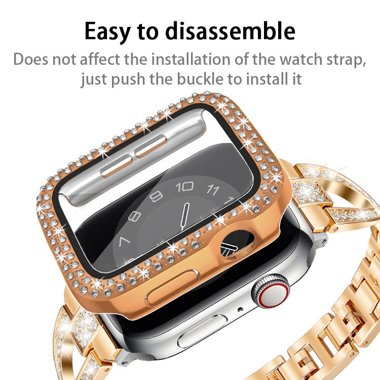 Plating Dual-Row Diamond PC Watch Case with Film, Series 1