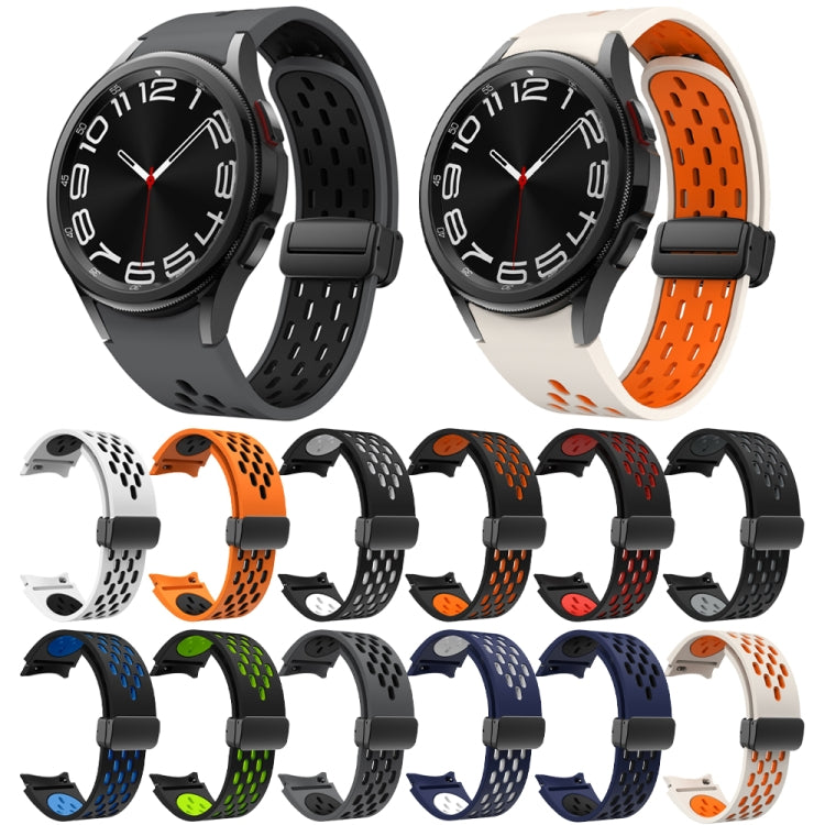 Two Color Magnetic Folding Black Buckle Watch Band