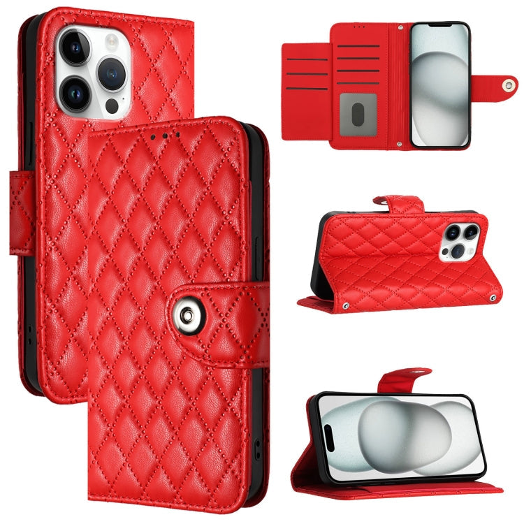 Rhombic Texture Flip Leather Phone Case with Lanyard, Series 3