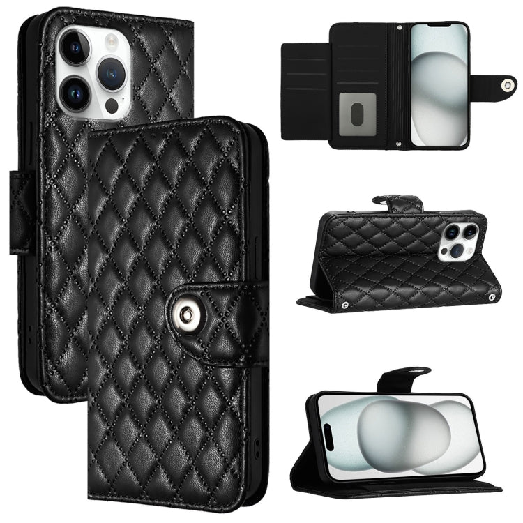 Rhombic Texture Flip Leather Phone Case with Lanyard, Series 3