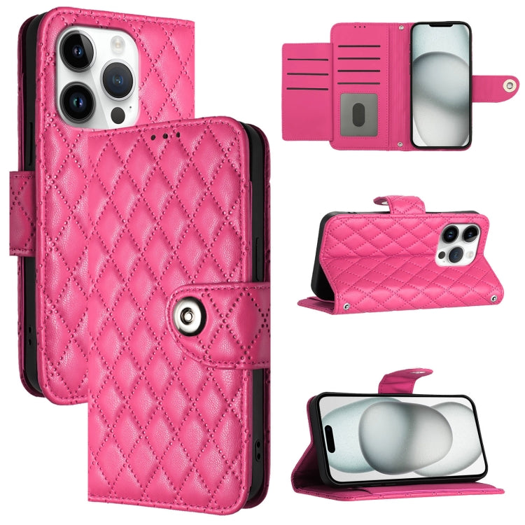 Rhombic Texture Flip Leather Phone Case with Lanyard, Series 5