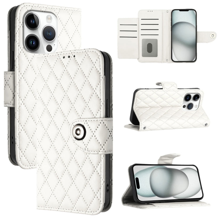 Rhombic Texture Flip Leather Phone Case with Lanyard, Series 5