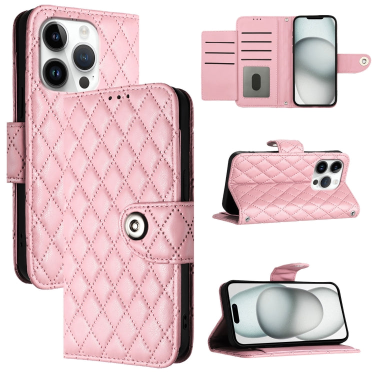 Rhombic Texture Flip Leather Phone Case with Lanyard, Series 5