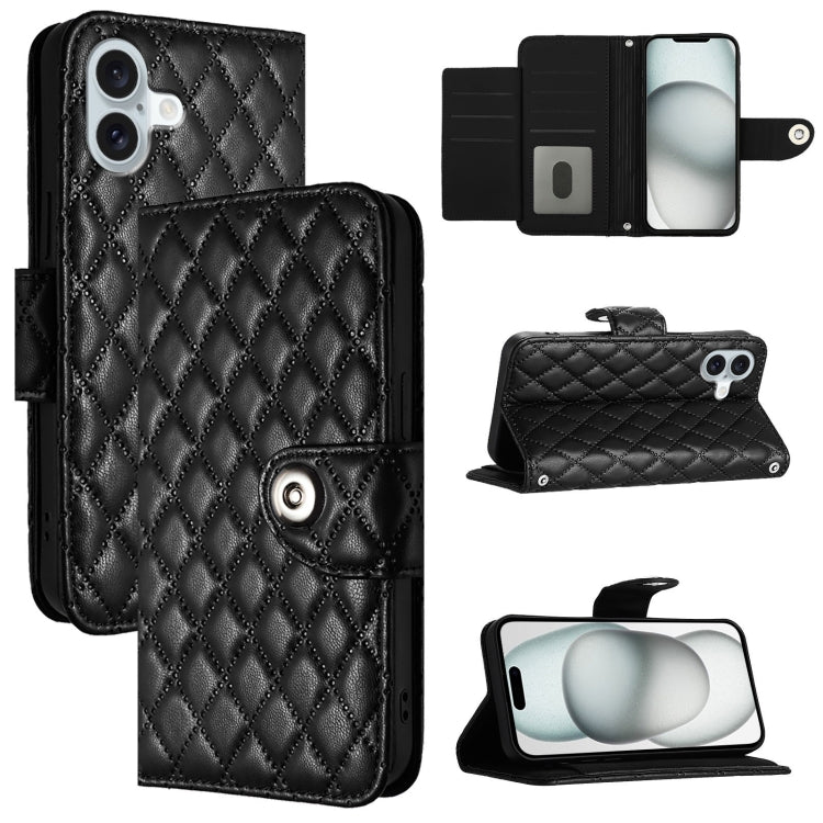 Rhombic Texture Flip Leather Phone Case with Lanyard, Series 1