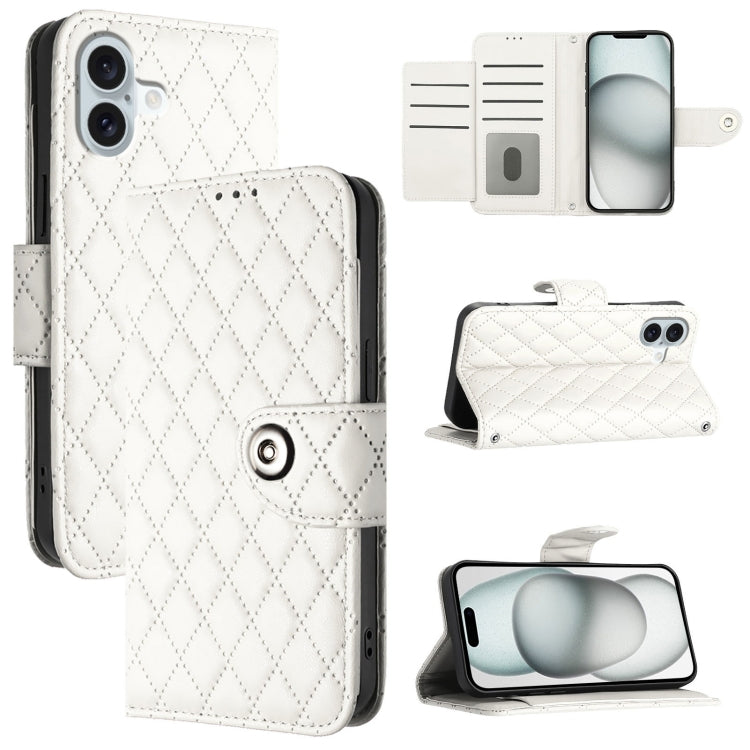 Rhombic Texture Flip Leather Phone Case with Lanyard, Series 1