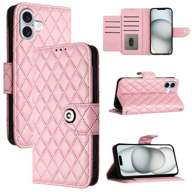 Rhombic Texture Flip Leather Phone Case with Lanyard, Series 1