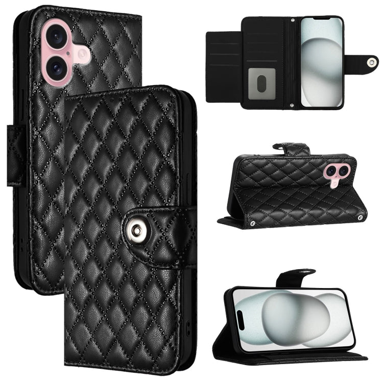 Rhombic Texture Flip Leather Phone Case with Lanyard, Series 4