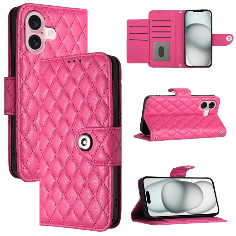 Rhombic Texture Flip Leather Phone Case with Lanyard, Series 4