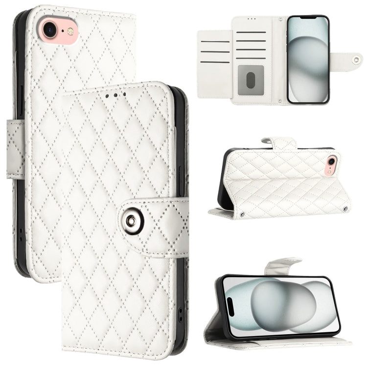 Rhombic Texture Flip Leather Phone Case with Lanyard, Series 4