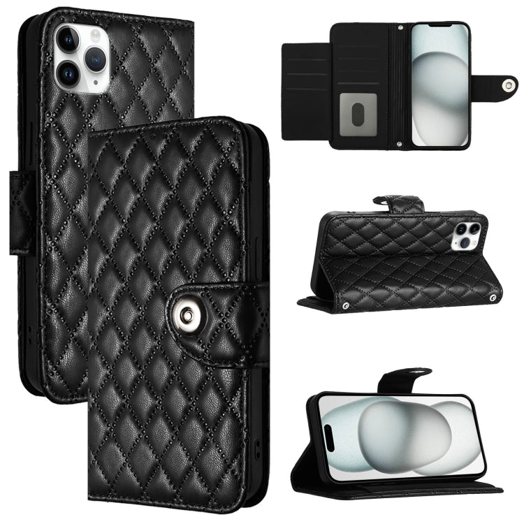 Rhombic Texture Flip Leather Phone Case with Lanyard, Series 2