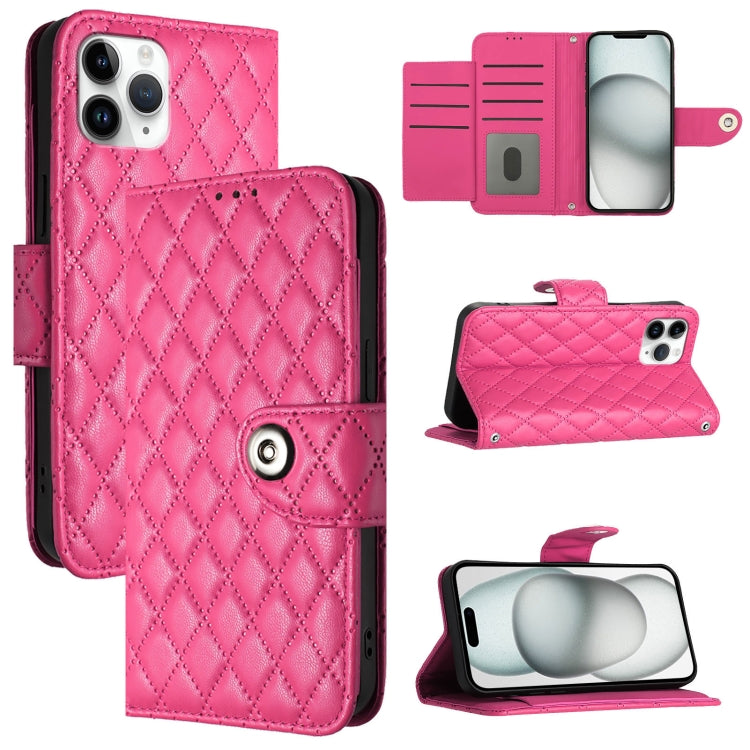 Rhombic Texture Flip Leather Phone Case with Lanyard, Series 4