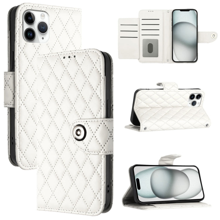 Rhombic Texture Flip Leather Phone Case with Lanyard, Series 4