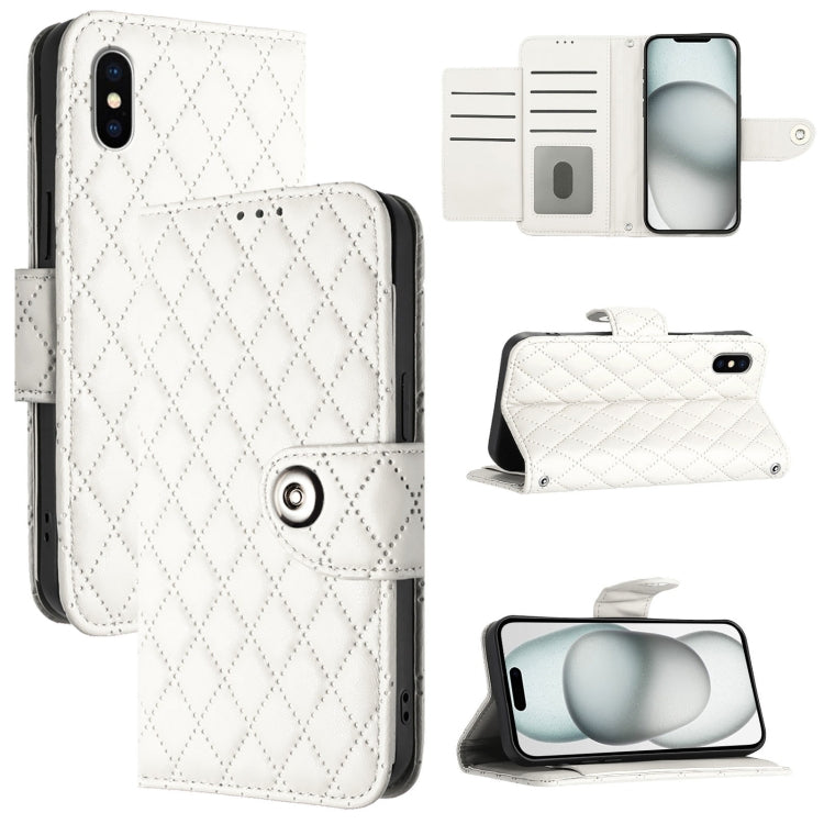 Rhombic Texture Flip Leather Phone Case with Lanyard, Series 3