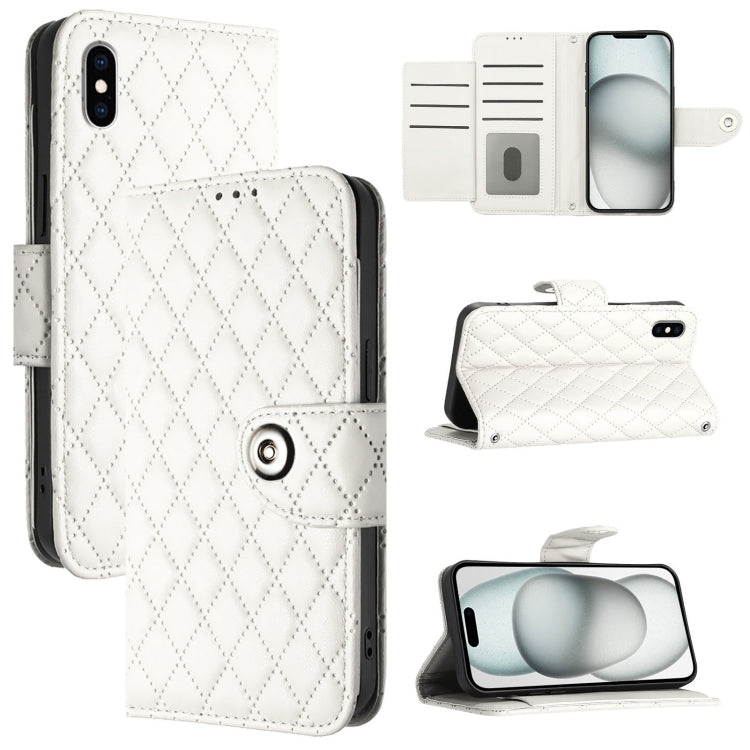 Rhombic Texture Flip Leather Phone Case with Lanyard, Series 3