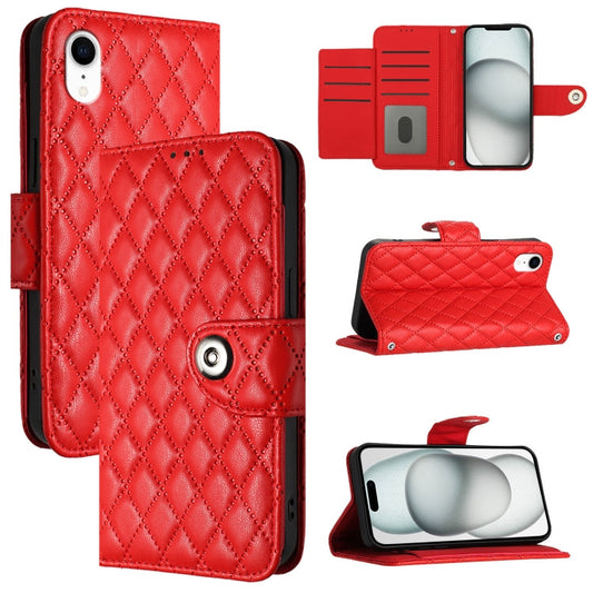 Rhombic Texture Flip Leather Phone Case with Lanyard, Series 1