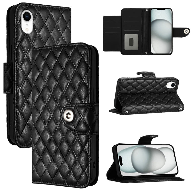 Rhombic Texture Flip Leather Phone Case with Lanyard, Series 1