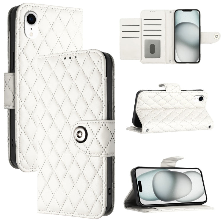 Rhombic Texture Flip Leather Phone Case with Lanyard, Series 1