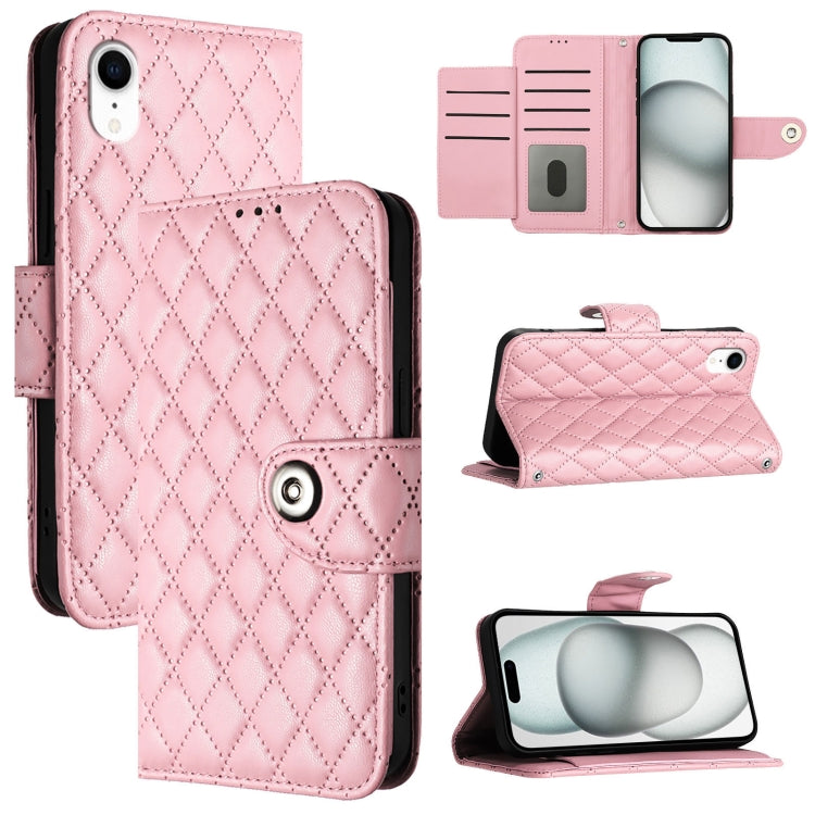 Rhombic Texture Flip Leather Phone Case with Lanyard, Series 1