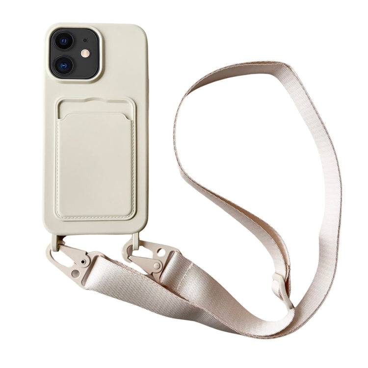 Card Slot Liquid Silicone Phone Case with Lanyard, Series 2