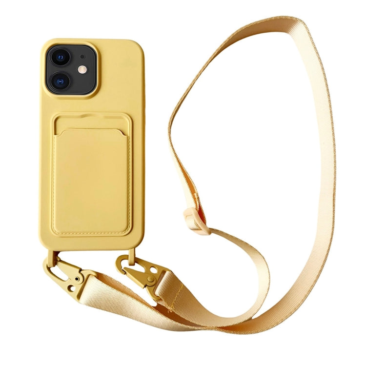 Card Slot Liquid Silicone Phone Case with Lanyard, Series 2