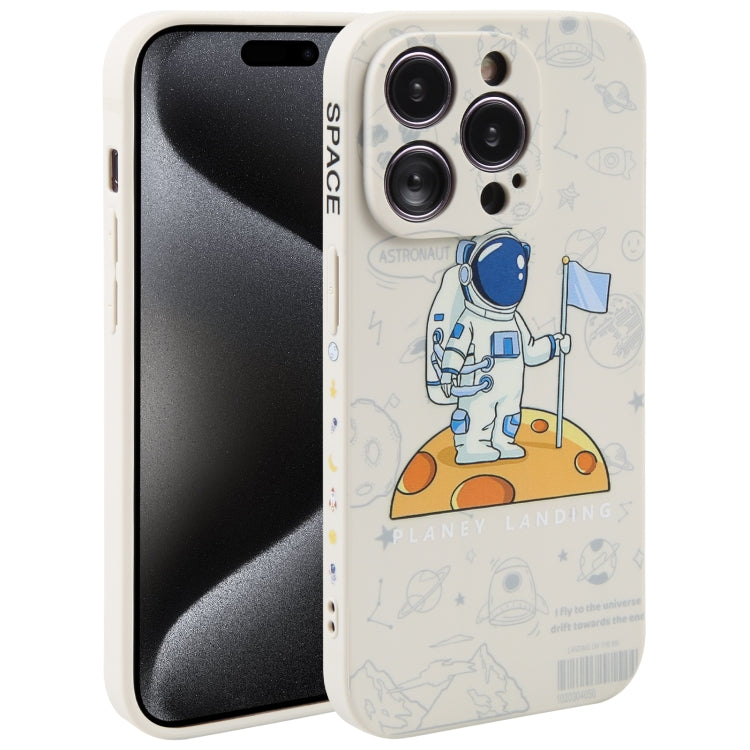 Astronaut Pattern Silicone Straight Edge Phone Case, Series 3