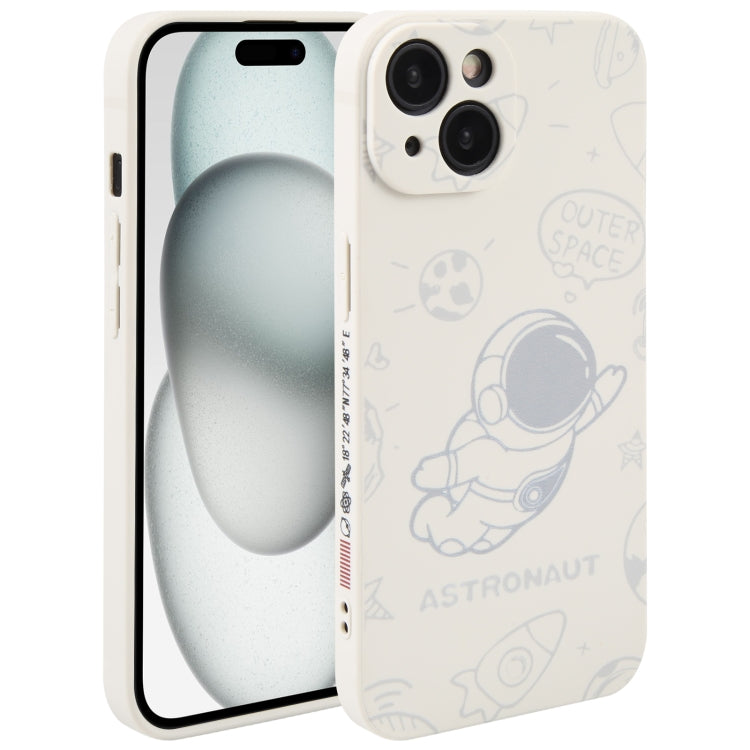 Astronaut Pattern Silicone Straight Edge Phone Case, Series 1