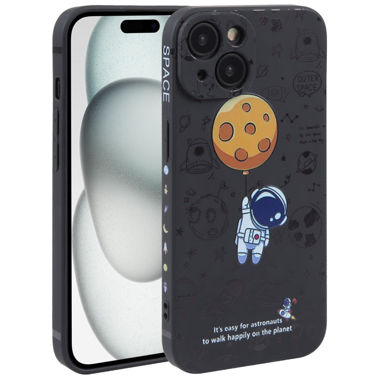 Astronaut Pattern Silicone Straight Edge Phone Case, Series 1