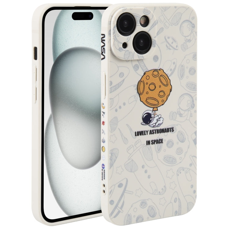 Astronaut Pattern Silicone Straight Edge Phone Case, Series 2