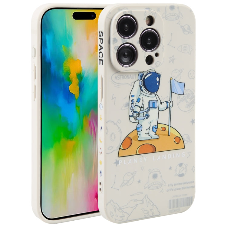 Astronaut Pattern Silicone Straight Edge Phone Case, Series 3