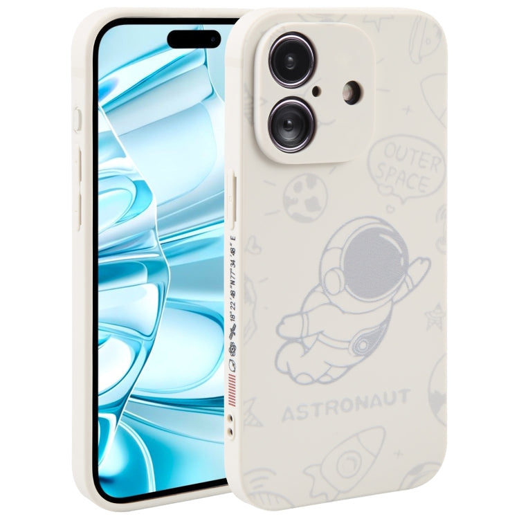 Astronaut Pattern Silicone Straight Edge Phone Case, Series 1