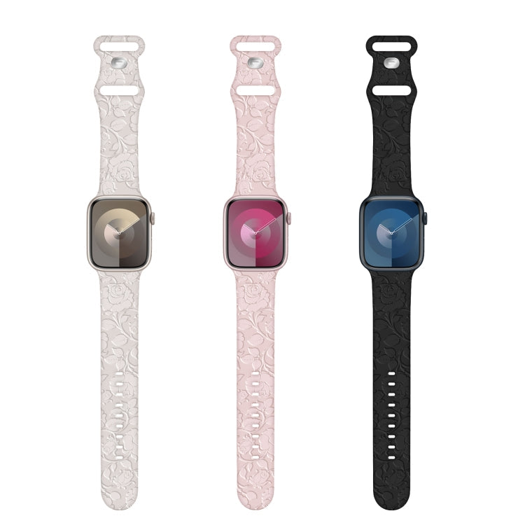 Rose Embossed Silicone Watch Band, Series 1