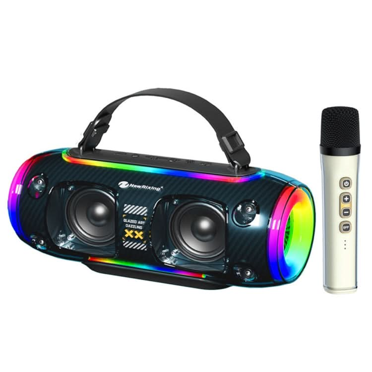 New Rixing NR8806 Portable Outdoor Wireless Bluetooth Speaker RGB Colorful Subwoofer