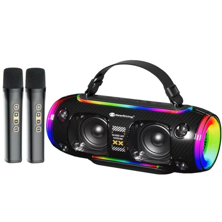 New Rixing NR8806 Portable Outdoor Wireless Bluetooth Speaker RGB Colorful Subwoofer