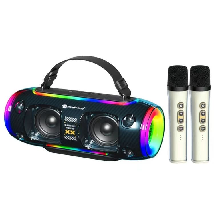 New Rixing NR8806 Portable Outdoor Wireless Bluetooth Speaker RGB Colorful Subwoofer