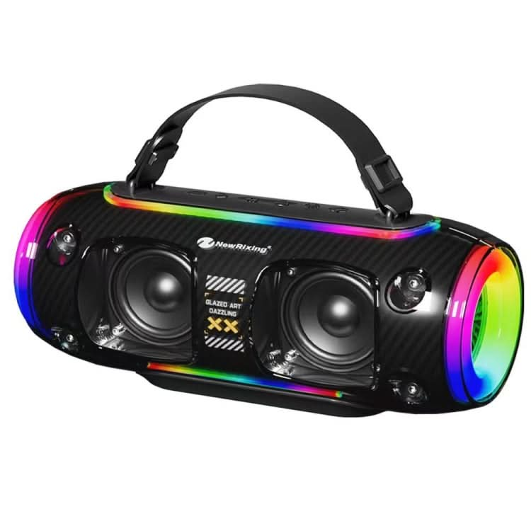 New Rixing NR8806 Portable Outdoor Wireless Bluetooth Speaker RGB Colorful Subwoofer