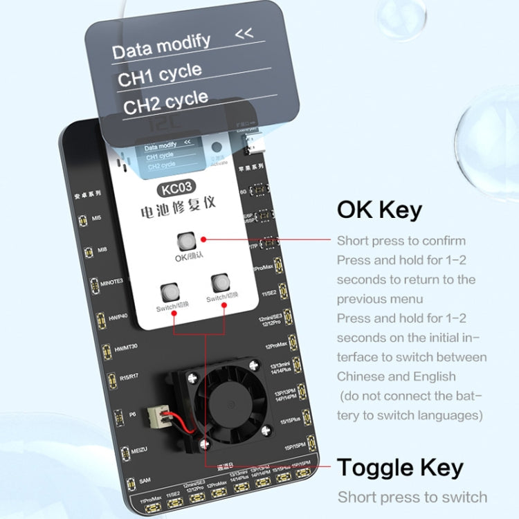 i2C KC03 Multi-function Battery Activation Detection Repair Device for iPhone 6-15 Pro Max / Android