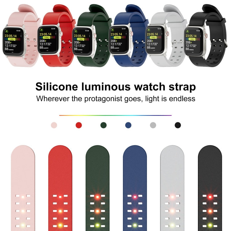 Luminous Colorful Light Silicone Watch Band, Series 1