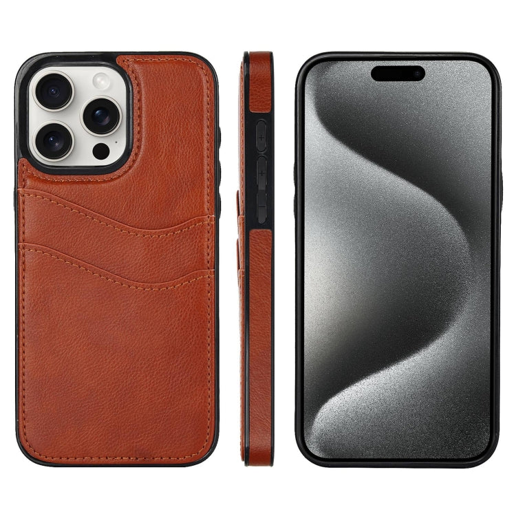 Litchi Leather Skin Card Slots Phone Case, Series 2