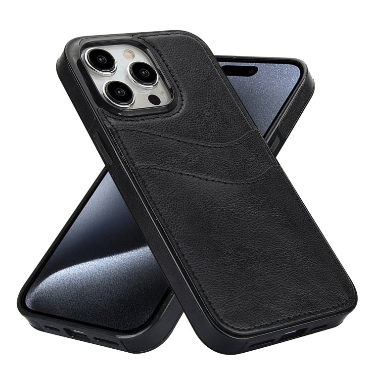 Litchi Leather Skin Card Slots Phone Case, Series 3