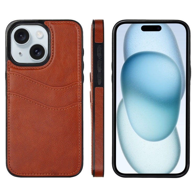 Litchi Leather Skin Card Slots Phone Case, Series 3