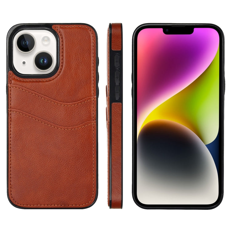 Litchi Leather Skin Card Slots Phone Case, Series 4