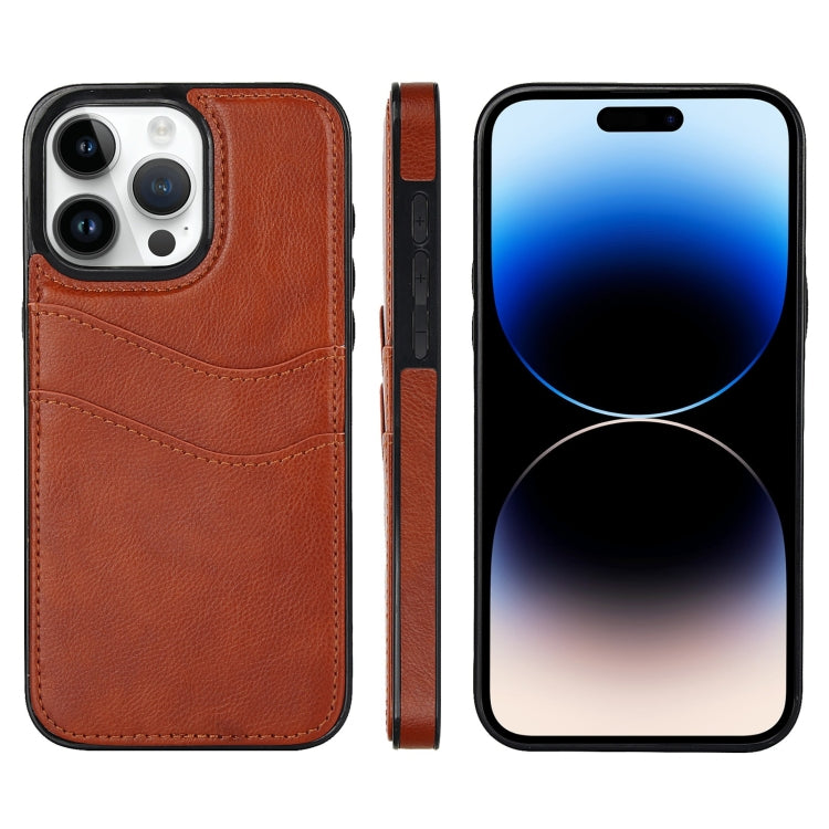 Litchi Leather Skin Card Slots Phone Case, Series 2